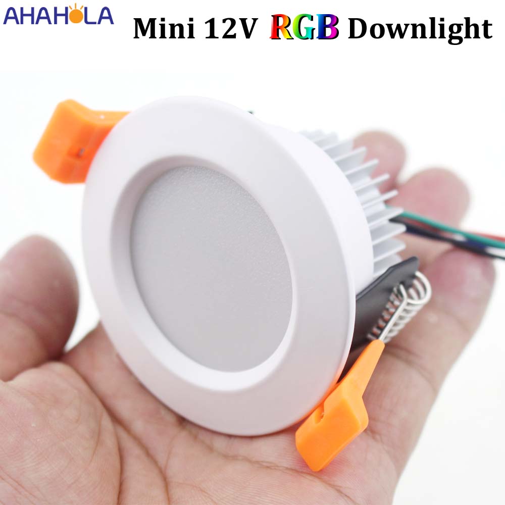RGB 12V 3W Led Downlight Ceiling Recessed Round White Spot Led Plafond Down Light Rgb Spot Led Recessed Ceiling Lights