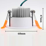 RGB 12V 3W Led Downlight Ceiling Recessed Round White Spot Led Plafond Down Light Rgb Spot Led Recessed Ceiling Lights