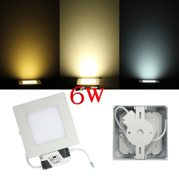 Surface mounted led downlight Square light 6W, 12W, 18W smd Ultra thin square ceiling Down lamp kitchen Bathroom lamp + LED Drive