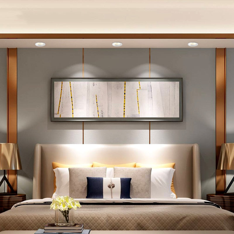 Dimmable Narrow Border Anti-glare Recessed COB LED Downlights AC85-265V 7W 10W 12W 15W LED Ceiling Lamps Hotel Villa Lighting