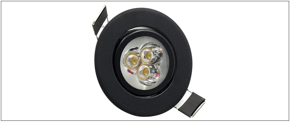 LEDIARY 110V-220V LED Spot Downlights 3W 55mm Hole White/Silver/Black Indoor Living Room Down Lights led Ceiling Recessed Lamp