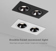 2020 dimmable anti-glare LED recessed downlight 5W 7W 12W ceiling spotlight AC 110V/220V angle adjustable square spotlight