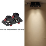 2020 dimmable anti-glare LED recessed downlight 5W 7W 12W ceiling spotlight AC 110V/220V angle adjustable square spotlight