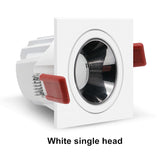 2020 dimmable anti-glare LED recessed downlight 5W 7W 12W ceiling spotlight AC 110V/220V angle adjustable square spotlight