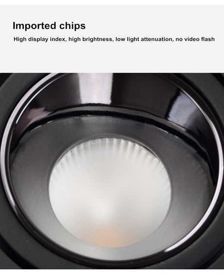 2020 dimmable anti-glare LED recessed downlight 5W 7W 12W ceiling spotlight AC 110V/220V angle adjustable square spotlight