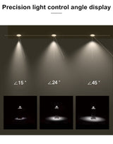 2020 dimmable anti-glare LED recessed downlight 5W 7W 12W ceiling spotlight AC 110V/220V angle adjustable square spotlight