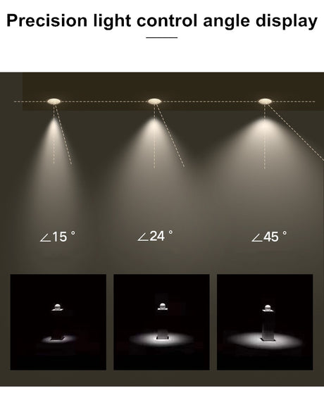2020 dimmable anti-glare LED recessed downlight 5W 7W 12W ceiling spotlight AC 110V/220V angle adjustable square spotlight