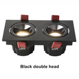 2020 dimmable anti-glare LED recessed downlight 5W 7W 12W ceiling spotlight AC 110V/220V angle adjustable square spotlight