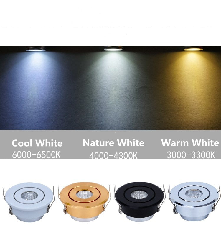 LED Downlight Dimmable COB Mini Led Spot 5W AC 85-265V LED Downlight Satin Nickel Miniature Indoor Outdoor Ceiling Spot