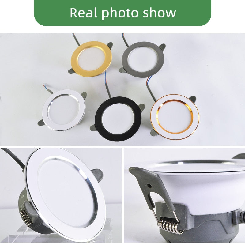 Kaguyahime 10pcs Downlight 5w 3w LED Spot Light 3000k 4500K 6000K Indoor Recessed Lamp AC 220V LED Spotlight Gold Silver Surface