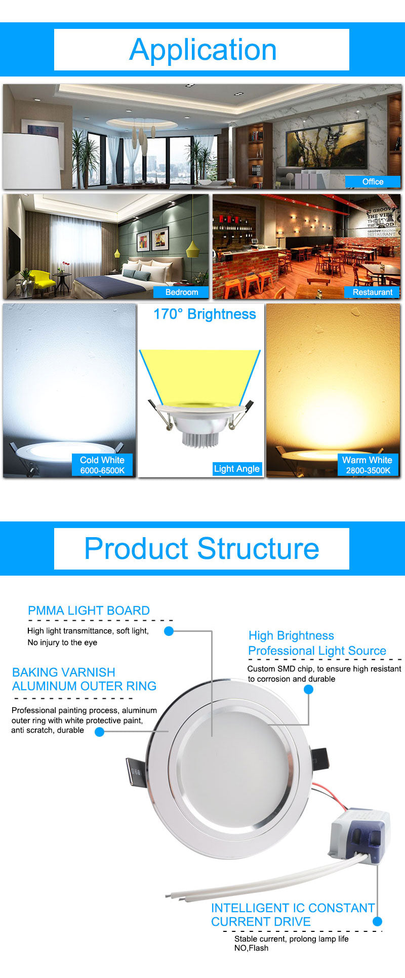 GreenEye AC85~265V High Power LED Downlights Ceiling Lamp SMD5730 5W 10W 15W 110V 220V LED Lamp LED Down Light Spot Light Bright