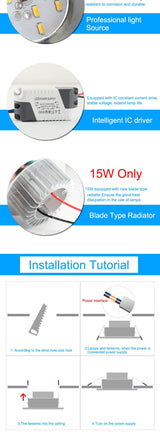 GreenEye AC85~265V High Power LED Downlights Ceiling Lamp SMD5730 5W 10W 15W 110V 220V LED Lamp LED Down Light Spot Light Bright