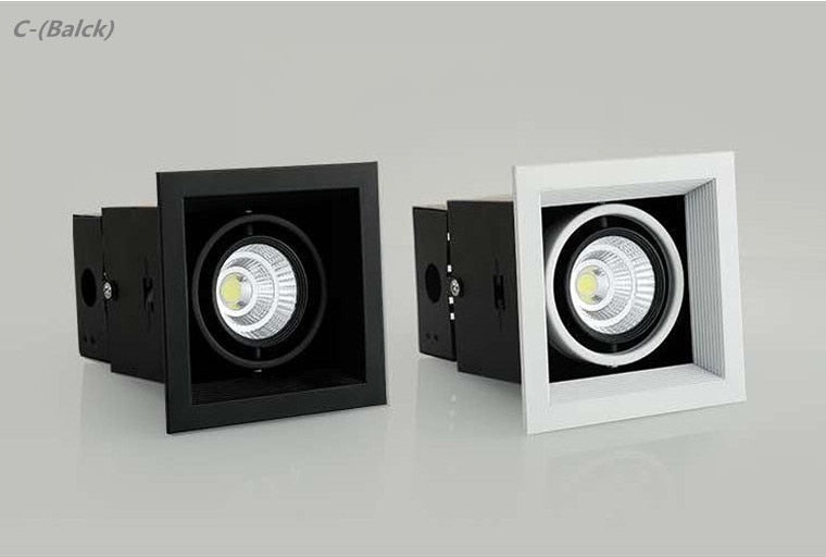 Square Dimmable Recessed COB LED Downlights 10W 20W 30W LED Ceiling Lamps AC85-265V LED Ceiling Spot Lights Indoor Lighting