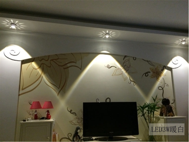 Crystal Led Ceiling Lights 3W Restaurant KTV Living Room Balcony Lamp Modern Downlight For Corridor Aisle Home Decor Luminaire