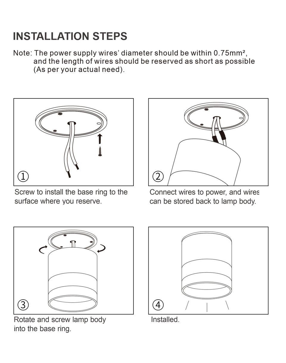 JOYINLED Surface Mounted LED Downlight Round Ceiling Downlight Black White Golden Soft Light Led Spot Lights Ceiling Fixtures