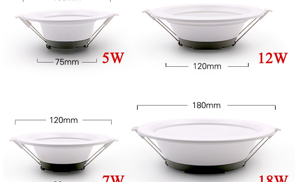 6pcs/12pcs LED downlight ceiling light AC 220V 5W 7W 12W 18W Lamp Recessed warm white / cool white Bulb Bedroom Kitchen indoor
