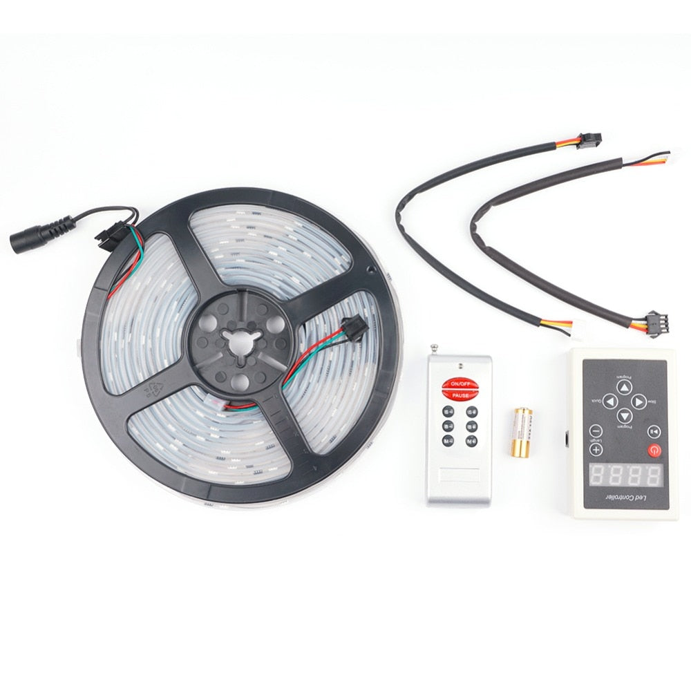 Led Strip Light DC12V 6803IC 5m RGB Dream Color IP67 Waterproof Flexible Light 5050SMD 150LED + RF Remote Controller