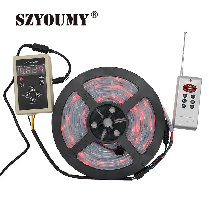 SZYSOUMY RGB dream magic 5050 SMD led strip DC12V 6803 IC IP67 Tube LED Strip 150LED flexible light+133 Program RF controller