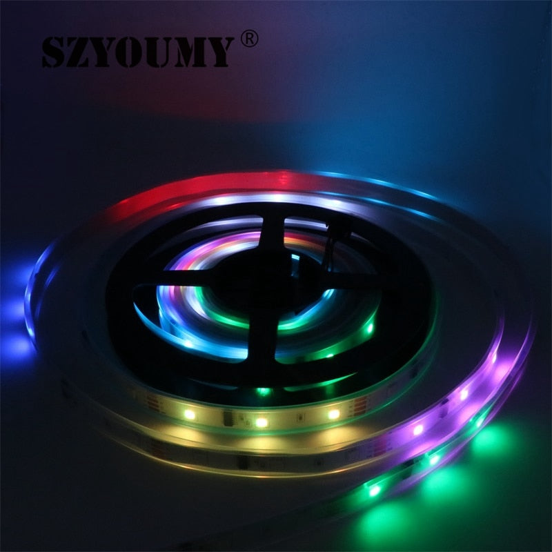 SZYSOUMY RGB dream magic 5050 SMD led strip DC12V 6803 IC IP67 Tube LED Strip 150LED flexible light+133 Program RF controller