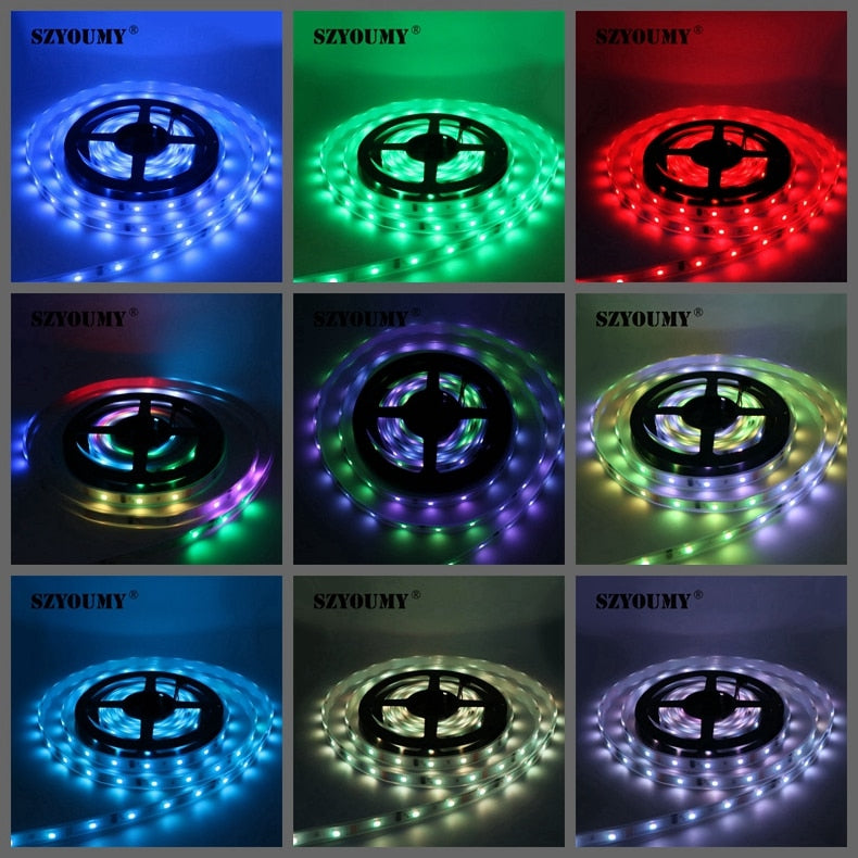 SZYSOUMY RGB dream magic 5050 SMD led strip DC12V 6803 IC IP67 Tube LED Strip 150LED flexible light+133 Program RF controller
