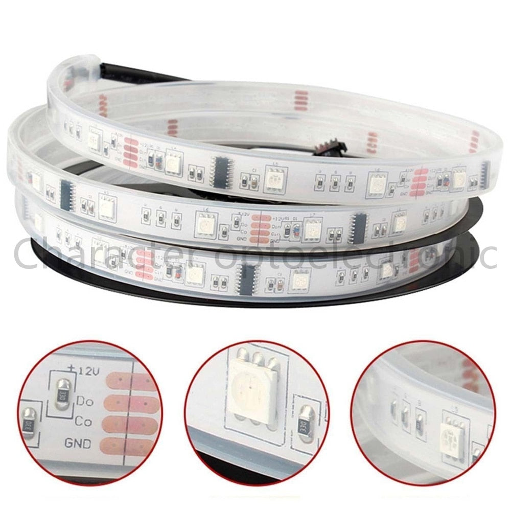LED Strip Light DC12V 6803 IC Digital RGB 5050 30LED/m 150LED Dream magic color IP30/IP67 Waterproof