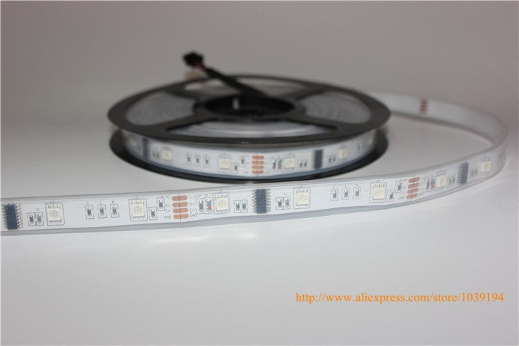 5050 magic dream color changing digital led strip light 150leds individually addressable 6803 IC DC12V sleeving waterproof IP67