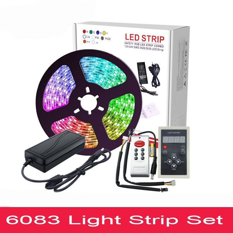 SM5050 30leds/m 5m IP67 Waterproof LED Symphony Lights With + 12V 3A Power Supply + 6803 Dedicated Controller Set