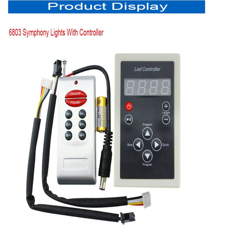 30leds/m 5m IP67 Waterproof LED Symphony Lights With + 12V 3A Power Supply + 6803 Dedicated Controller Set
