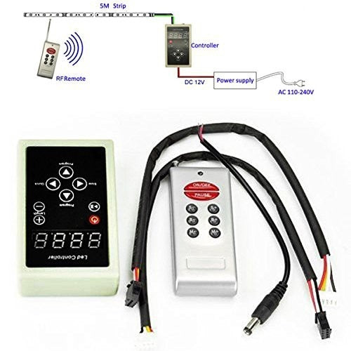 5M Magic Dream Color 5050 RGB 6803 IC IP67 Waterproof LED Strip Light & 133 Change RF Remote Controller