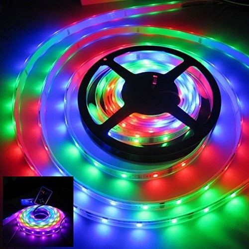 5M Magic Dream Color 5050 RGB 6803 IC IP67 Waterproof LED Strip Light & 133 Change RF Remote Controller