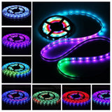 5M Magic Dream Color 5050 RGB 6803 IC IP67 Waterproof LED Strip Light & 133 Change RF Remote Controller