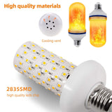 LED E27 Flame Bulb Fire E14 lamp Corn Bulb Flickering LED Light Dynamic Flame Effect  3W 5W 7W 9W 110V-220v for Home Lighting
