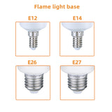 LED E27 Flame Bulb Fire E14 lamp Corn Bulb Flickering LED Light Dynamic Flame Effect  3W 5W 7W 9W 110V-220v for Home Lighting