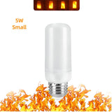 LED E27 Flame Bulb Fire E14 lamp Corn Bulb Flickering LED Light Dynamic Flame Effect  3W 5W 7W 9W 110V-220v for Home Lighting