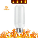 LED E27 Flame Bulb Fire E14 lamp Corn Bulb Flickering LED Light Dynamic Flame Effect  3W 5W 7W 9W 110V-220v for Home Lighting