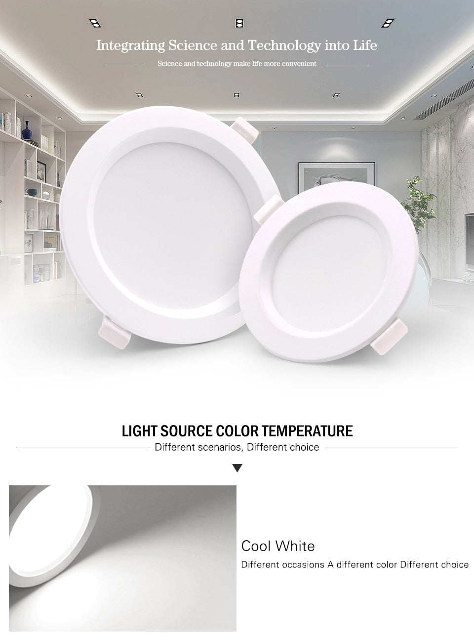 LED Downlight Ceiling Light Indoor Light Ultra-bright Round 12 PCS White 5W 7W 12W 18W AC220V-240V Cold White Warm White