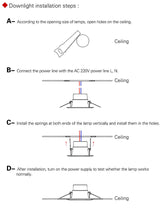 LED Downlight Ceiling Light Indoor Light Ultra-bright Round 12 PCS White 5W 7W 12W 18W AC220V-240V Cold White Warm White