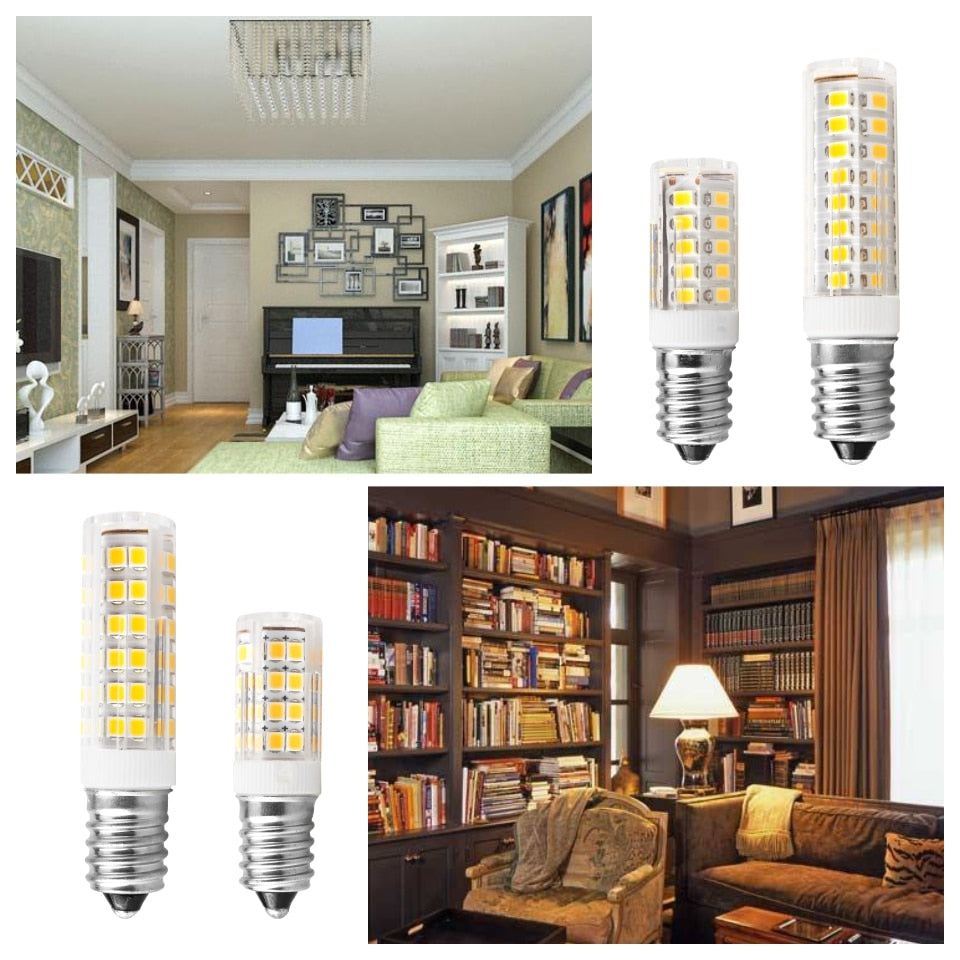 LED Bulb Lamp 220V-240V 2pcs/lot 3W 4W 5W 7W E14 Mini Corn Bulb Light 2835SMD 360 Beam Angle Replace Halogen Chandelier Lights