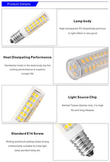 LED Bulb Lamp 220V-240V 2pcs/lot 3W 4W 5W 7W E14 Mini Corn Bulb Light 2835SMD 360 Beam Angle Replace Halogen Chandelier Lights