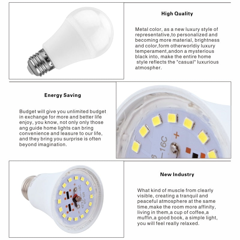 LED Sound Motion Sensor Bulb 5W 7W 9W 12W E27 220V LED White Light Bulb For Stair Hallway Night Light Pathway Lampada LED Lamp
