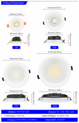 LED Downlight 7W 10W 15W 30W COB Lamp 220V 4pcs/lot Spotlight Recessed Round Panel Light Indoor Lighting Down Light with Driver