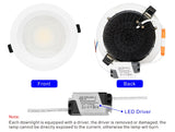 LED Downlight 7W 10W 15W 30W COB Lamp 220V 4pcs/lot Spotlight Recessed Round Panel Light Indoor Lighting Down Light with Driver