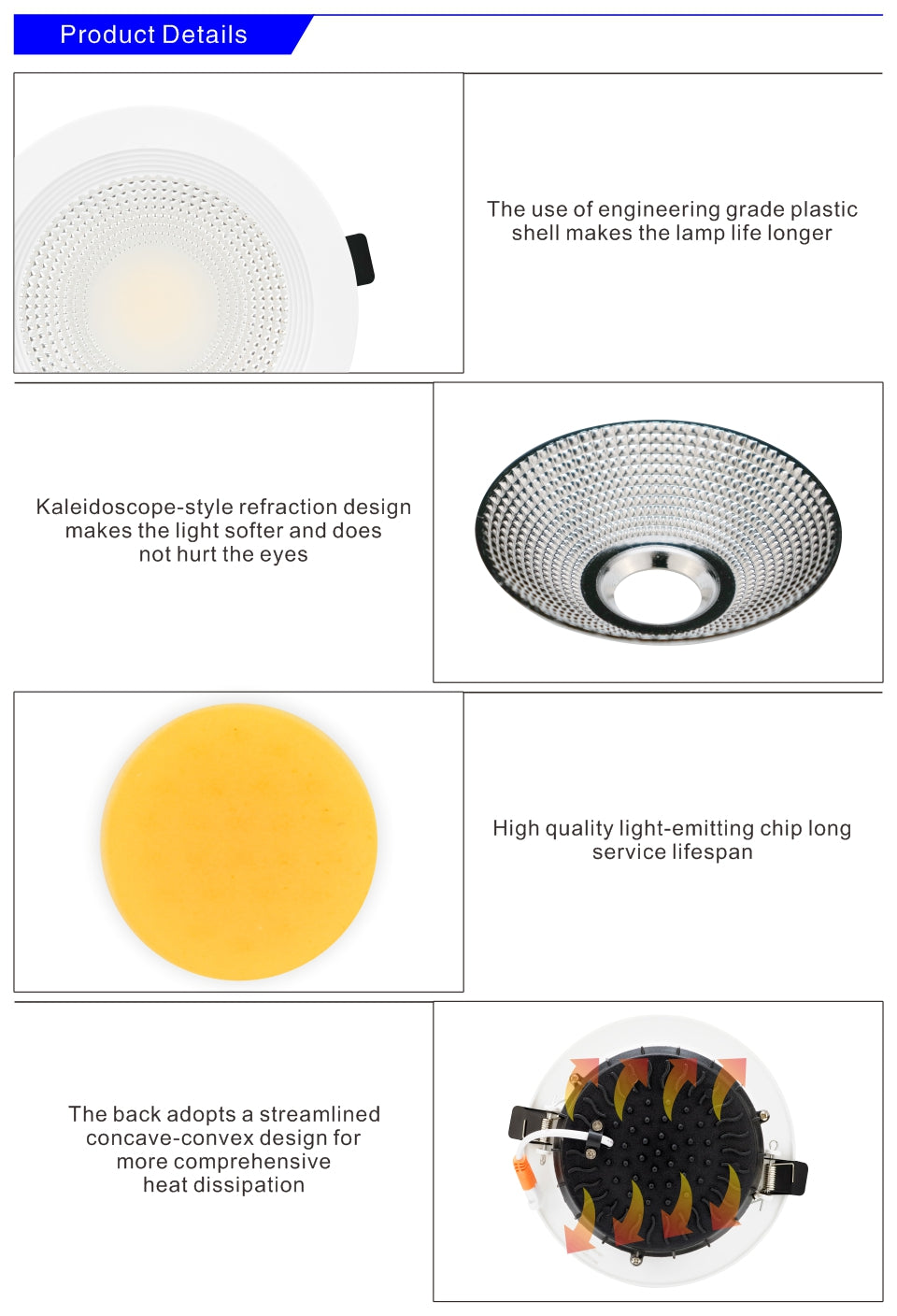 LED Downlight 7W 10W 15W 30W COB Lamp 220V 4pcs/lot Spotlight Recessed Round Panel Light Indoor Lighting Down Light with Driver