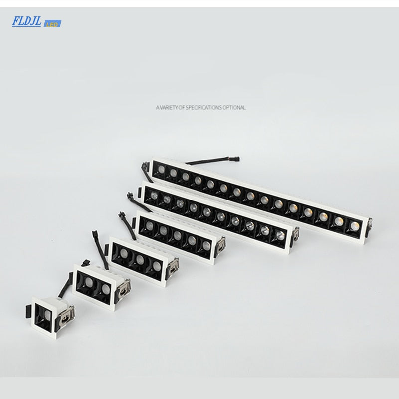 Dimmable LED Downlight Spot Light Indoor Recessed Lighting Linear bar Laser Blade Ceiling Line Lamp 2W/4W/6W/10W/20W/30W