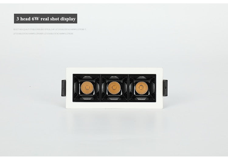 Dimmable LED Downlight Spot Light Indoor Recessed Lighting Linear bar Laser Blade Ceiling Line Lamp 2W/4W/6W/10W/20W/30W