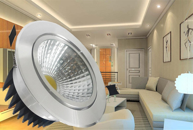 Dimmable LED Downlight COB Ceiling Spot Light 5W 7W 9W 12W AC85-265V Ceiling Recessed Lighting Interior Lighting