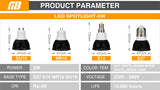 LED Bulb Full Spectrum Spotlight 6 PCS GU10 MR16 E27 E14 Day Cold Warm White Grow Light 220V 240V COB Chip For Downlight Lampara