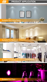 LED Bulb Full Spectrum Spotlight 6 PCS GU10 MR16 E27 E14 Day Cold Warm White Grow Light 220V 240V COB Chip For Downlight Lampara