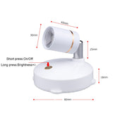 LED Downlight 2 Sets 3W Battery Powered Home Ceiling Spot Light & Remote Controller & Timer Bedroom Lamp Fixture (White)