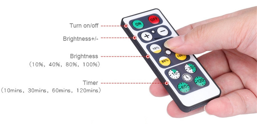 LED Downlight 2 Sets 3W Battery Powered Home Ceiling Spot Light &amp; Remote Controller &amp; Timer Bedroom Lamp Fixture (White)